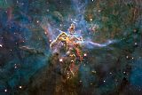 Years Canvas Paintings - Hubble pillar and jets - 20 Years of Awe